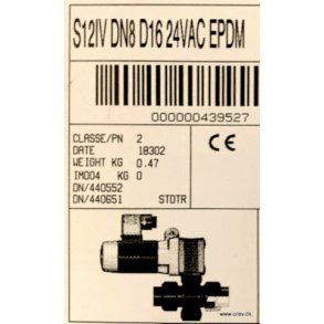 CMT Dosing valve FIP S12 24VAC Viton